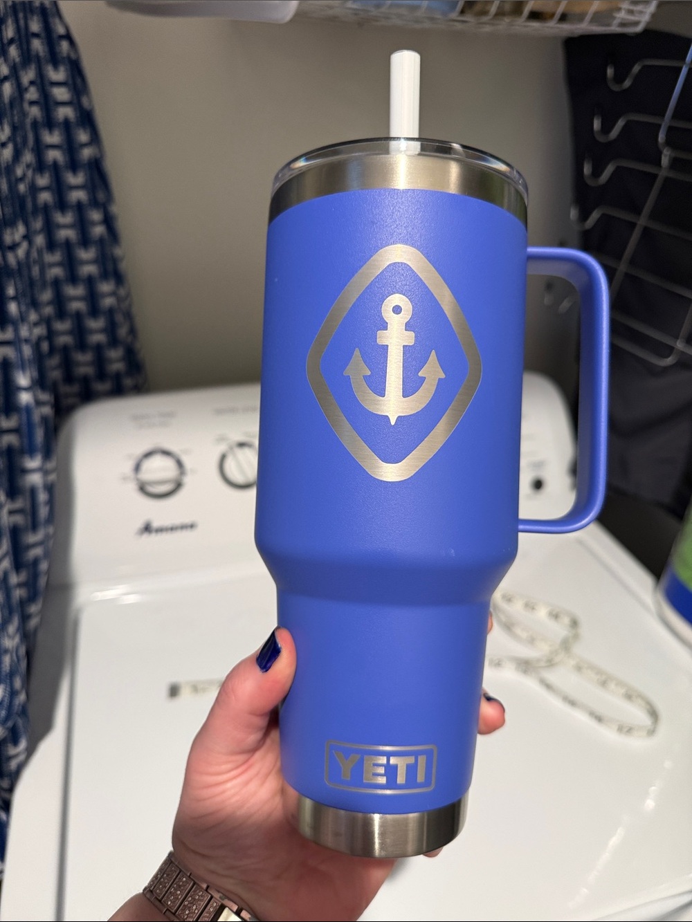 Flawed NEW $57 42oz Yeti Rambler w Straw customized cruise vacation engraving